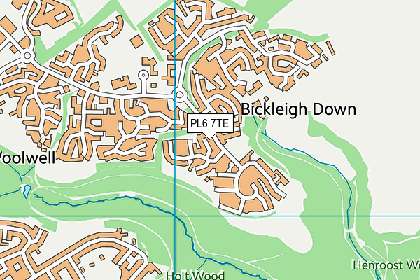 PL6 7TE map - OS VectorMap District (Ordnance Survey)