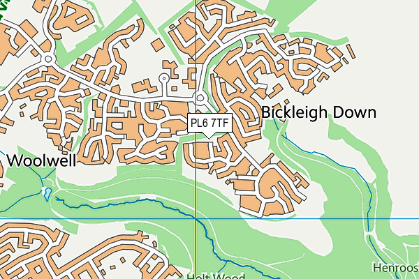 PL6 7TF map - OS VectorMap District (Ordnance Survey)