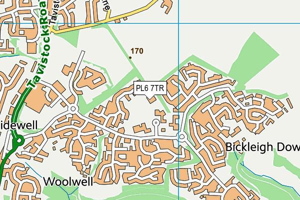 PL6 7TR map - OS VectorMap District (Ordnance Survey)