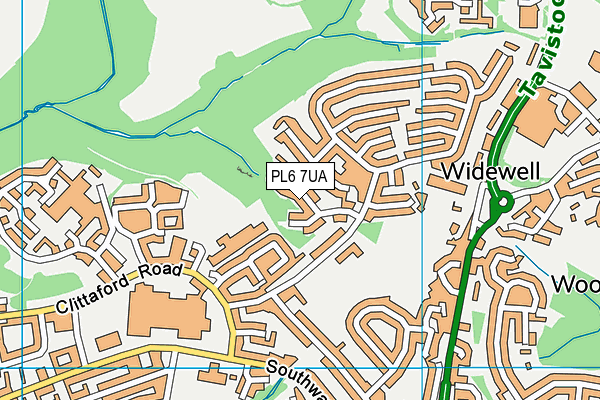 PL6 7UA map - OS VectorMap District (Ordnance Survey)