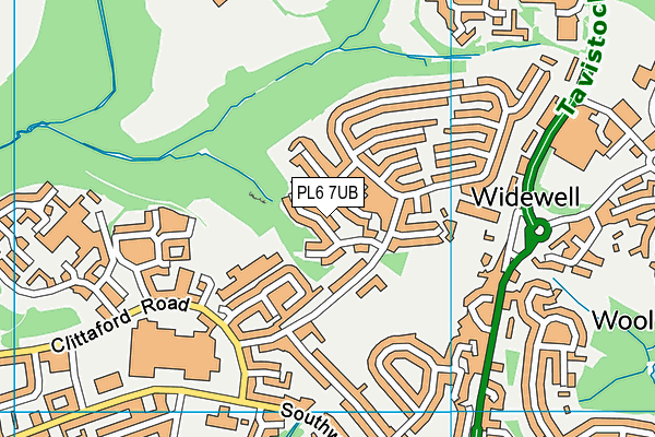 PL6 7UB map - OS VectorMap District (Ordnance Survey)