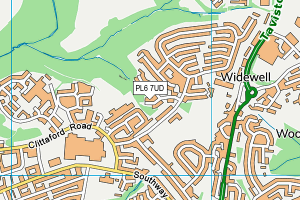 PL6 7UD map - OS VectorMap District (Ordnance Survey)