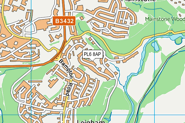 PL6 8AP map - OS VectorMap District (Ordnance Survey)