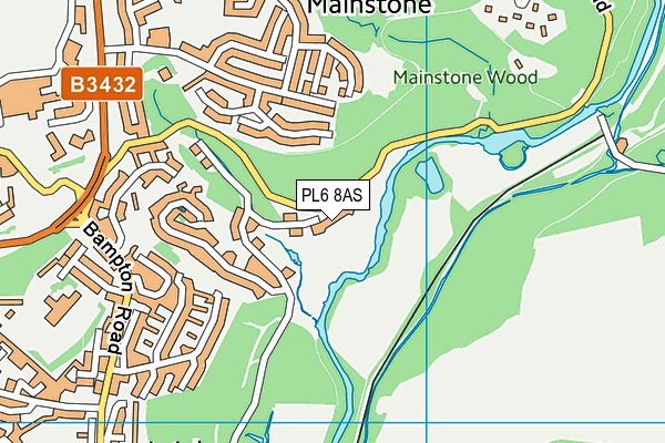 PL6 8AS map - OS VectorMap District (Ordnance Survey)