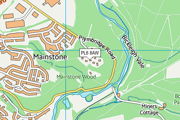 PL6 8AW map - OS VectorMap District (Ordnance Survey)