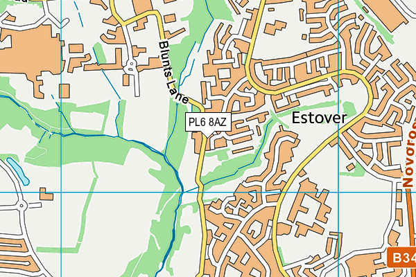 PL6 8AZ map - OS VectorMap District (Ordnance Survey)