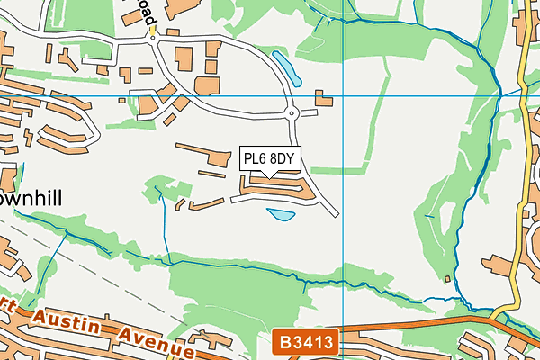PL6 8DY map - OS VectorMap District (Ordnance Survey)