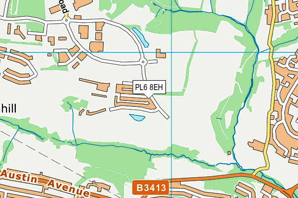 PL6 8EH map - OS VectorMap District (Ordnance Survey)