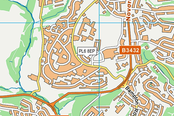 PL6 8EP map - OS VectorMap District (Ordnance Survey)