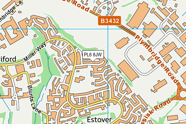 PL6 8JW map - OS VectorMap District (Ordnance Survey)