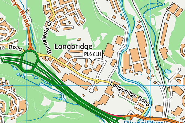 PL6 8LH map - OS VectorMap District (Ordnance Survey)