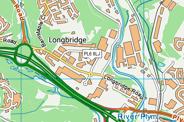 PL6 8LJ map - OS VectorMap District (Ordnance Survey)