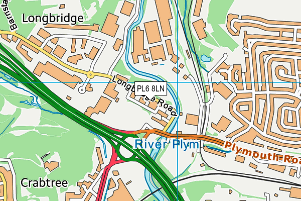 PL6 8LN map - OS VectorMap District (Ordnance Survey)