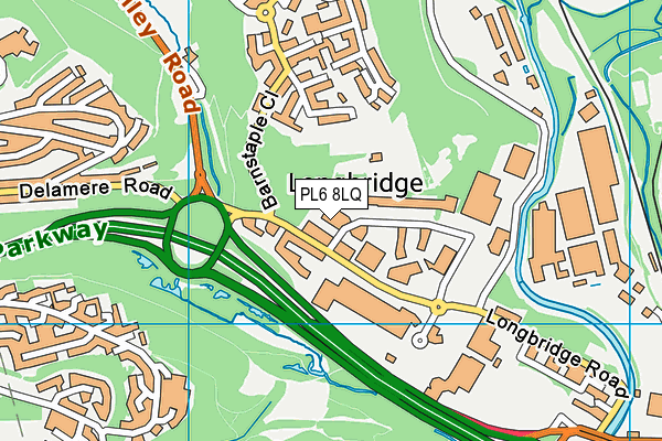 PL6 8LQ map - OS VectorMap District (Ordnance Survey)