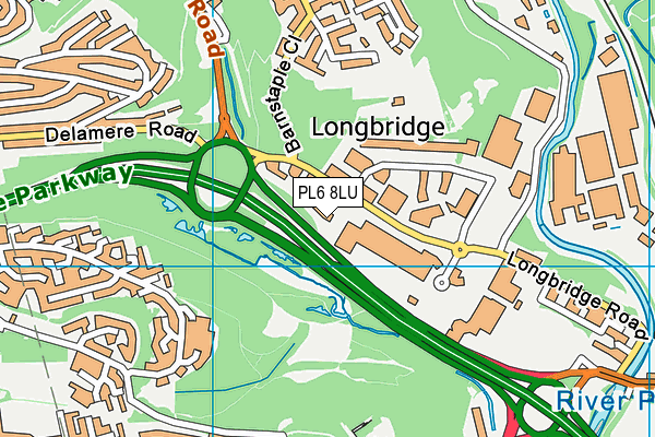 PL6 8LU map - OS VectorMap District (Ordnance Survey)