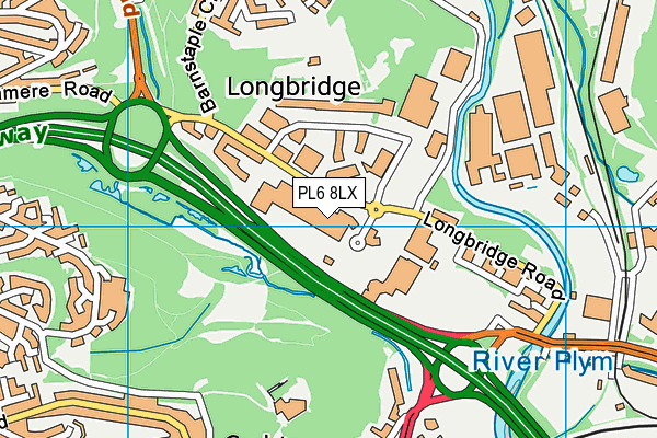 PL6 8LX map - OS VectorMap District (Ordnance Survey)