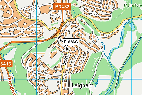 PL6 8NG map - OS VectorMap District (Ordnance Survey)