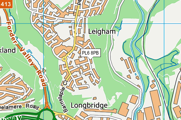 PL6 8PB map - OS VectorMap District (Ordnance Survey)