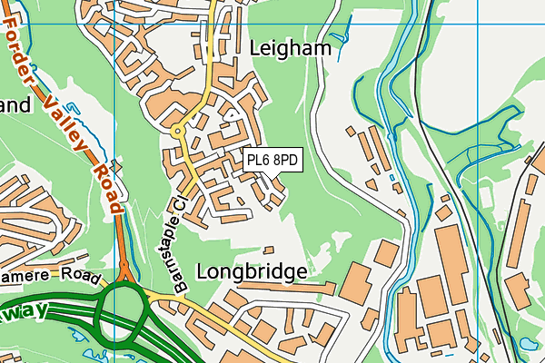 PL6 8PD map - OS VectorMap District (Ordnance Survey)