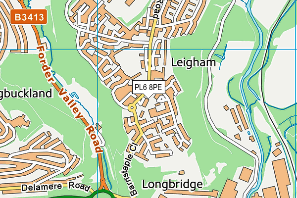 PL6 8PE map - OS VectorMap District (Ordnance Survey)