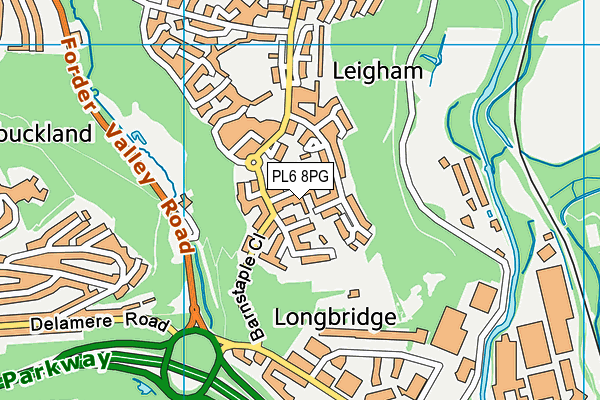 PL6 8PG map - OS VectorMap District (Ordnance Survey)