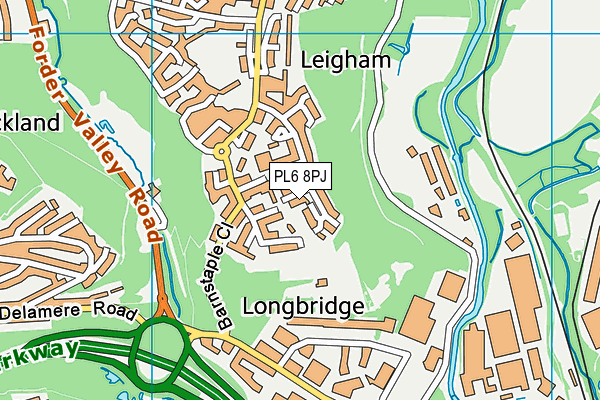 PL6 8PJ map - OS VectorMap District (Ordnance Survey)