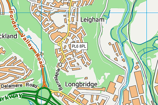 PL6 8PL map - OS VectorMap District (Ordnance Survey)