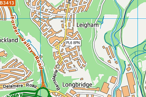 PL6 8PN map - OS VectorMap District (Ordnance Survey)