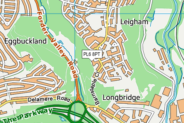 PL6 8PT map - OS VectorMap District (Ordnance Survey)