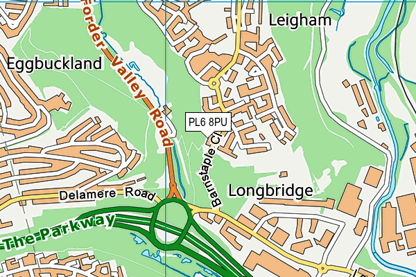 PL6 8PU map - OS VectorMap District (Ordnance Survey)