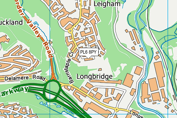 PL6 8PY map - OS VectorMap District (Ordnance Survey)