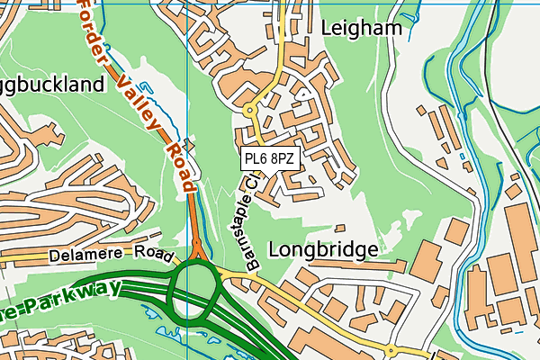 PL6 8PZ map - OS VectorMap District (Ordnance Survey)