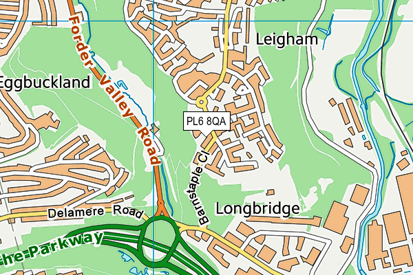 PL6 8QA map - OS VectorMap District (Ordnance Survey)