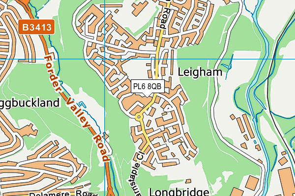 PL6 8QB map - OS VectorMap District (Ordnance Survey)