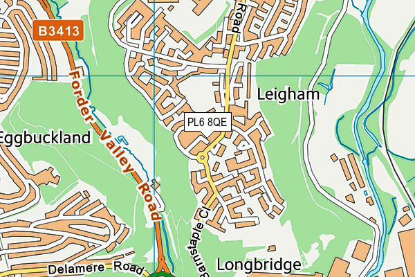 PL6 8QE map - OS VectorMap District (Ordnance Survey)