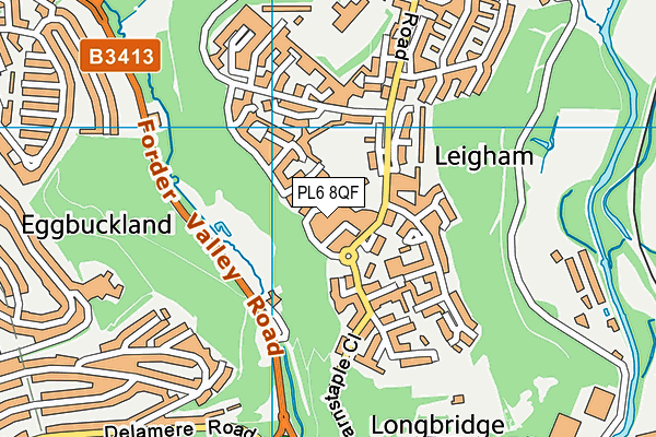 PL6 8QF map - OS VectorMap District (Ordnance Survey)