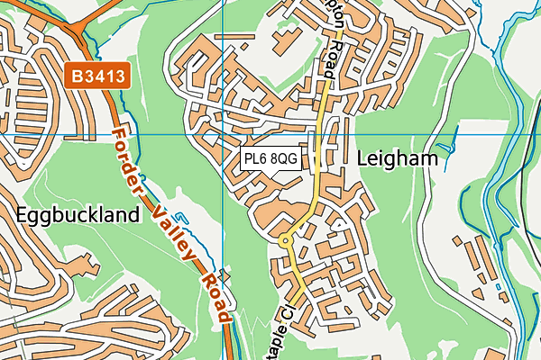 PL6 8QG map - OS VectorMap District (Ordnance Survey)