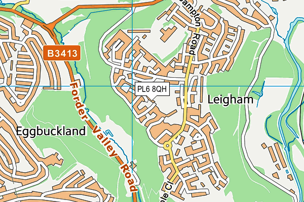 PL6 8QH map - OS VectorMap District (Ordnance Survey)