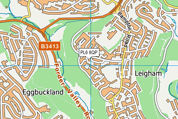 PL6 8QP map - OS VectorMap District (Ordnance Survey)