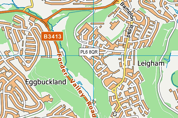 PL6 8QR map - OS VectorMap District (Ordnance Survey)