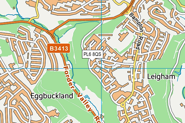 PL6 8QS map - OS VectorMap District (Ordnance Survey)