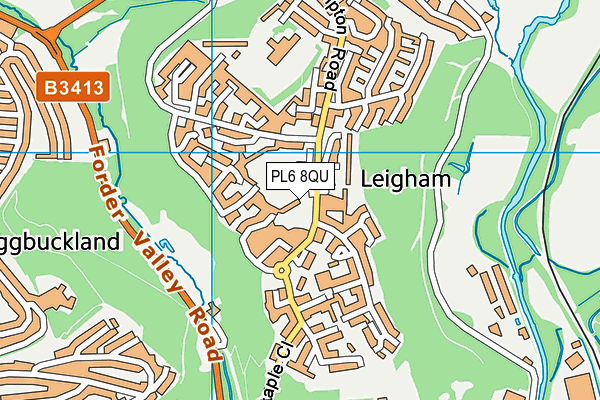 PL6 8QU map - OS VectorMap District (Ordnance Survey)