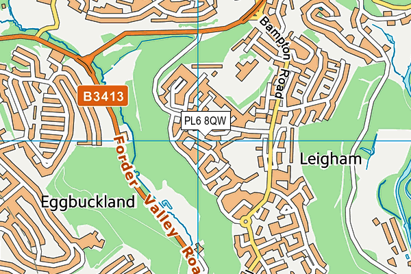 PL6 8QW map - OS VectorMap District (Ordnance Survey)