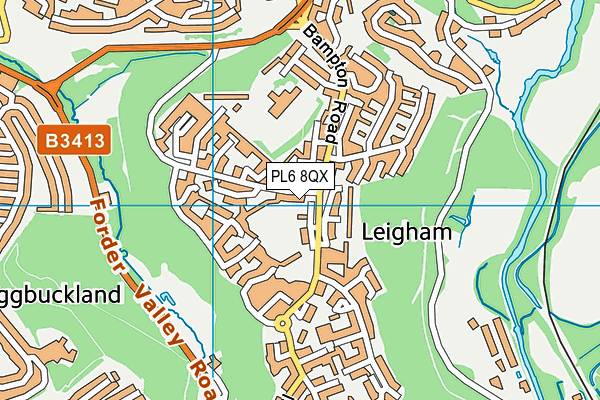 PL6 8QX map - OS VectorMap District (Ordnance Survey)