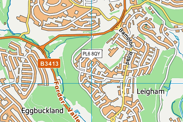 PL6 8QY map - OS VectorMap District (Ordnance Survey)