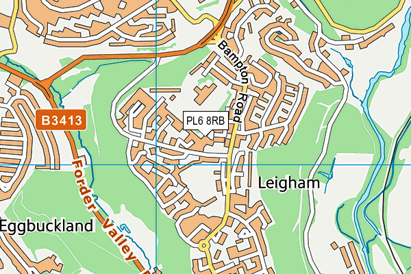 PL6 8RB map - OS VectorMap District (Ordnance Survey)