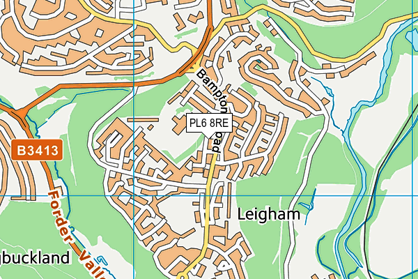 PL6 8RE map - OS VectorMap District (Ordnance Survey)