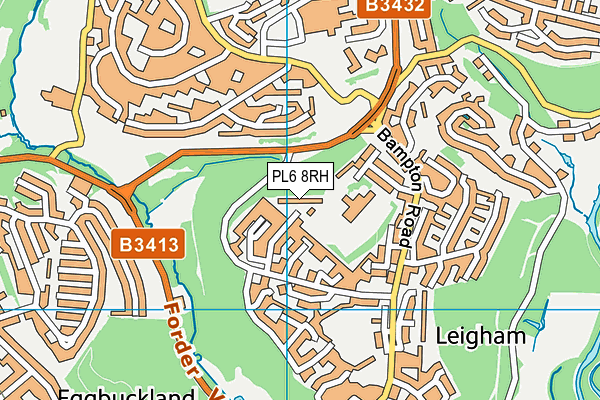 PL6 8RH map - OS VectorMap District (Ordnance Survey)