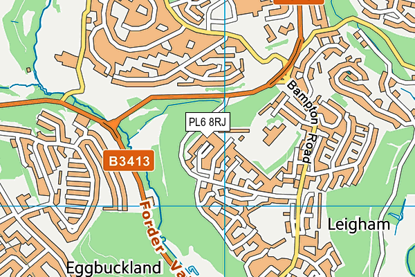 PL6 8RJ map - OS VectorMap District (Ordnance Survey)