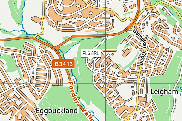 PL6 8RL map - OS VectorMap District (Ordnance Survey)